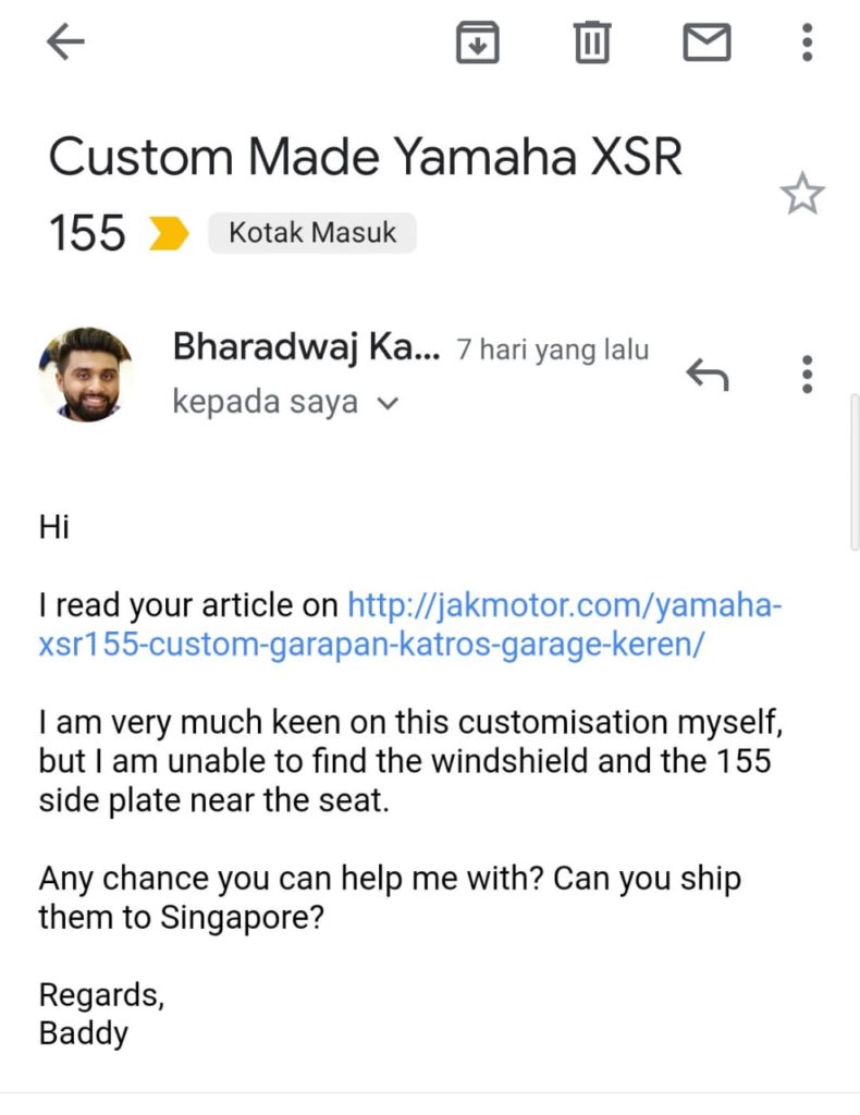 Motor-Yamaha-XSR155-Modifikasi-Katros-Garage-Menarik-Perhatian-Orang-Singapura (2)