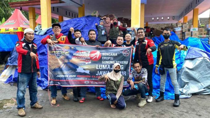 Komunitas Aerox Riders Club Indonesia Salurkan Donasi Untuk Korban Erupsi Gunung Semeru (2)