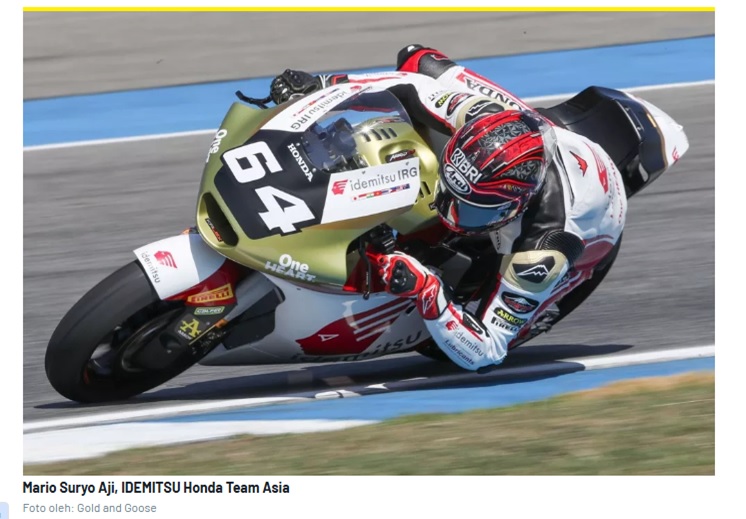 Cedera Bahu Paksa Mario Aji Absen dari Moto2 Spanyol