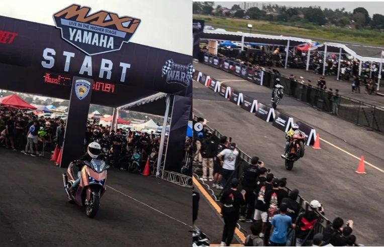 Rayakan Satu Dekade, MAXI Yamaha & Prostreet Ubah Lapangan Terbang Jadi Arena Balap (3)