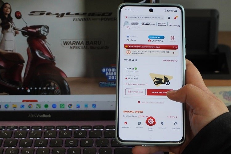Mau Booking Servis Motor Honda, Lewat Wanda Aja