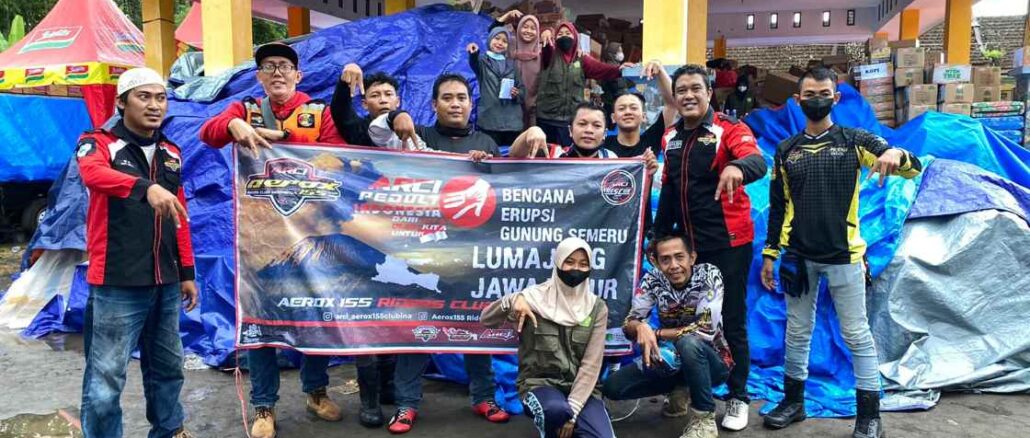 Komunitas Aerox Riders Club Indonesia Salurkan Donasi Untuk Korban Erupsi Gunung Semeru (2)