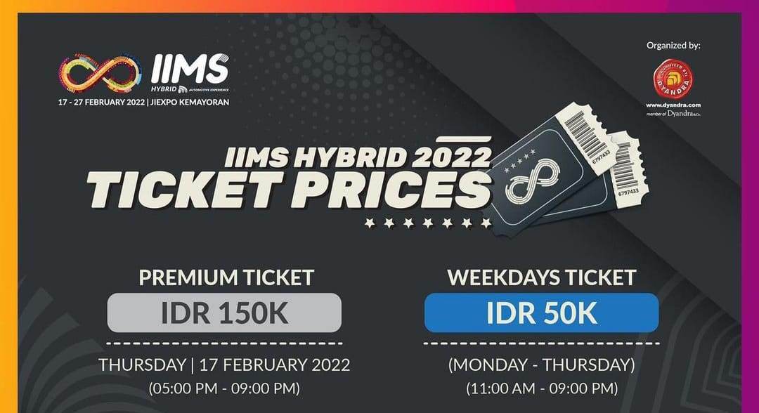 Harga Tiket IIMS 2022 JIExpo Kemayoran Jakarta