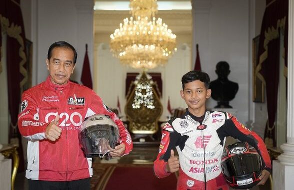 Parade MotoGP Mandalika 2022 Meriah Pebalap Astra Honda Veda Ega Bertemu Presiden RI (2)