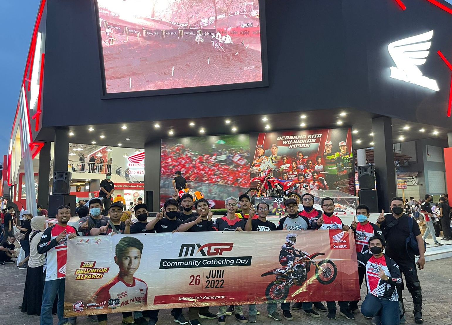 Dukung Delvintor lewat Big Screen Both Honda di Jakarta Fair Kemayoran