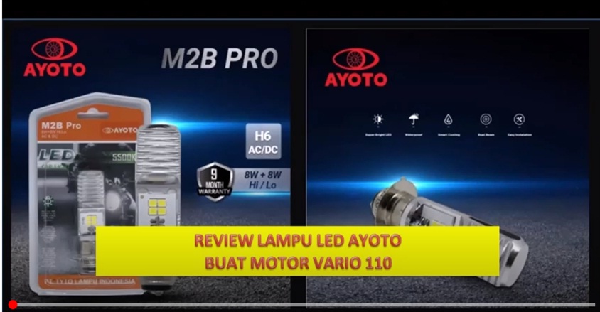 Review Lampu Motor Led Ayoto M2B Pro